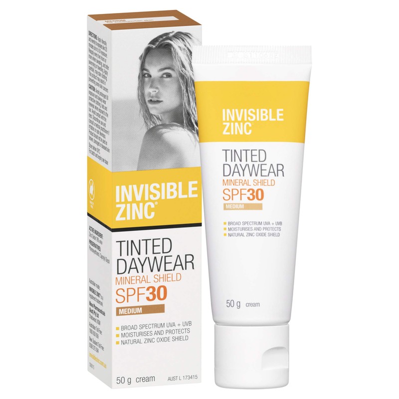 Invisible Zinc Tinted Daywear (Medium) SPF 30+ UVA-UVB 50g