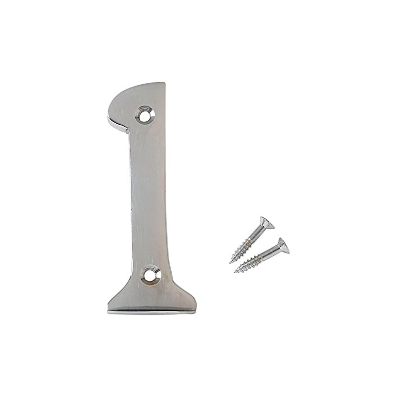 Merriway BH03000 Numeral, 50mm (2 inch) - No. 1, Polished