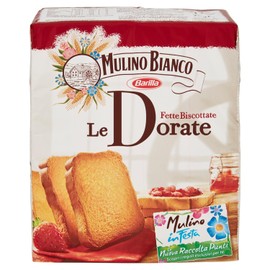 Mulino Bianco: " Le Dorate " Fette Biscottate 36 count - Golden Rusks. Italian Toast - 11.11 Oz (315g) Pack of 2
