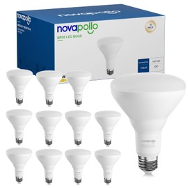 novapollo BR30 LED Bulb, Dimmable Flood Lights Indoor CRI80 8.5W Equivalent 65W 2700K Soft White 700 Lumens, 25000 Lifetime Hours Recessed Light Bulbs, Interior E26 Base LED Can Light Bulbs, 12 Pack