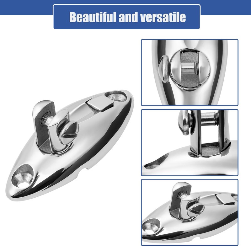 ODYSUNRAL Boat Quick Release Bimini Top Swivel Deck Hinge, 360