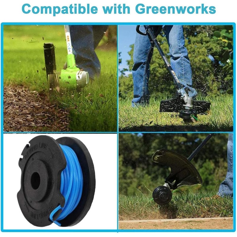 6 Pack String Trimmer Spool Replacement for Ryobi One Plus