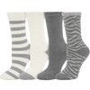 BEARPAW 4 Pair Pack Cozy Super Soft Lounge Socks Multi