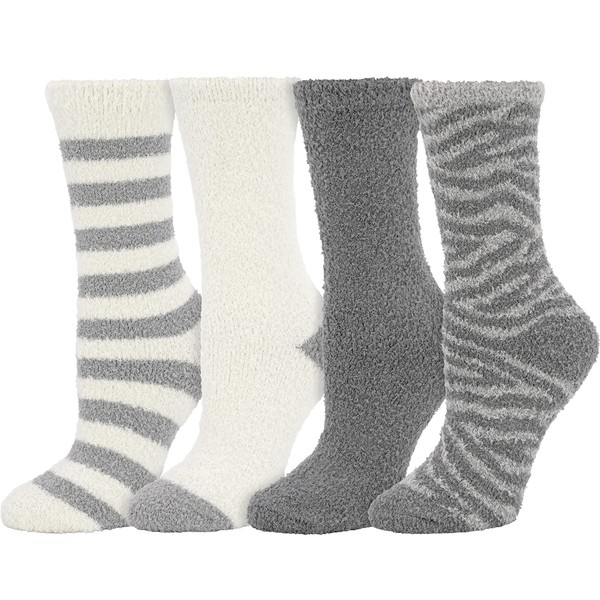 BEARPAW 4 Pair Pack Cozy Super Soft Lounge Socks Multi