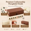 144-Tile Mini Chinese Mahjong Set with Storage Case & Dice