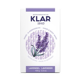 Klar Seifen Lavender Soap 100 g, Cosmos Certified, Palm Oil Free, Suitable for Normal Skin, Soap 10982