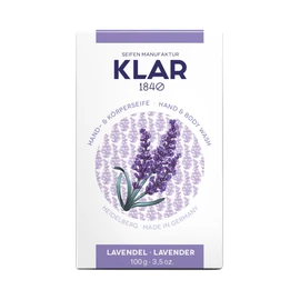 Klar Seifen Lavender Soap 100 g, Cosmos Certified, Palm Oil Free, Suitable for Normal Skin, Soap 10982