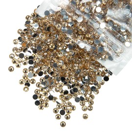 qiipii 5300PCS 3mm Champagne Gold Crystal Resin Rhinestones for Crafting Flatback Golden Rhinestones Bulk SS10 Non-Hotfix Stones Diamonds Crystals Gems for Nails Face Eyes Makeup Tumblers DIY Crafts