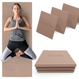 Feetlu Foldable Yoga Mat, 6mm Thick, Lightweight, Anti-Slip, and Easy to Store – Perfect for Travel, Yoga, Pilates, Home Workouts, and Floor Exercises