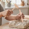 JOINPAYA Dinosaur Digging Tools Kit with Wooden Hammer Chisel Brush