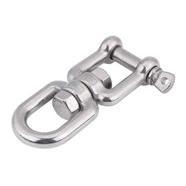Stainless Steel Swivel Swivel Shackle Heavy Duty 304 Stainless Steel Swivel Ring Snap Anchor Roller Shackle Device for Lifting (12 mm)