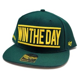 ’47 Oregon Ducks New '47 Win The Day Tagline Green Yellow Era Snapback Hat Cap