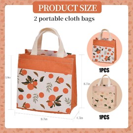 loqi Reisenthel Basket Jute Bag Mini Canvas Shopping Bag, Two Piece Shopping Bag, Sturdy Canvas, Durable, Washable (Lemon Yellow + Avocado Green, 22 x 12 x 22 cm)