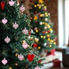 Christmas Tree Ornaments Set for Tree Xmas Balls Heart Shaped