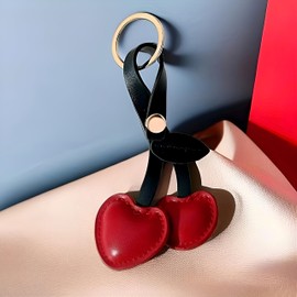 Lamdo Cherry Bag Charm,Cute Cherry Charm for Purse Charms Keychain Handbags Bag Accessories Gifts for Women Christmas Valentine Bag Gifts For Women
