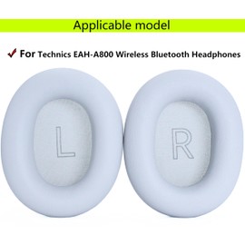 Replacement Ear Pads Compatible with Technics EAH-A8oo Wireless Bluetooth Headphones Soft Protein Leather Combined with Memory Foam Replace Ear Cushions for Repair Accessories - Grey