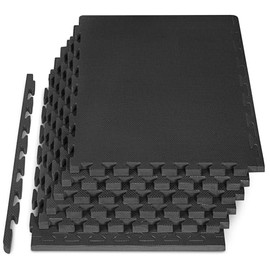 ProsourceFit Weaved Pattern Extra Thick Exercise Puzzle Mat 3/4-inch, EVA Foam Interlocking Tiles for Home Gym Flooring, Cushioned for Weight Lifting 