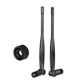 Eightwood - Antena WiFi de doble banda de 2,4 GHz, 5 GHz, 5,8 GHz, 5 GHz, 5 GHz, 5 GHz, antena WiFi RP-SMA (2 unidades) para PC de computadora, router WiFi, tarjeta de red PCIe, adaptador USB
