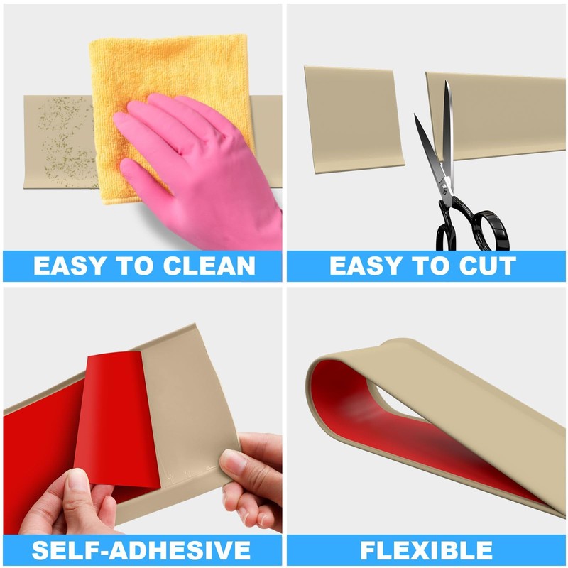 Duzzy Flexible Baseboard Molding Trim, 4 Inch(W) x 20 Feet(L)