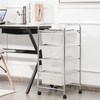 OFFICEJOY 4 Drawer Rolling Storage Cart, Multipurpose Mobile Utility Cart