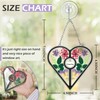 KY&BOSAM Heart Suncatchers Stained Glass Panels I Love You Hangings