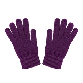 SHEVERCH Purple Winter Knit Gloves for Men Women Soft Fleece Lined Thermal Warm Gloves Cold Weather