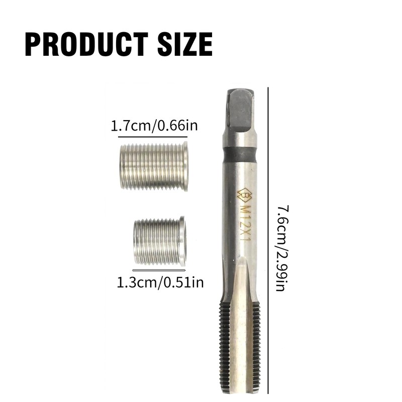 VIKKSAER Spark Plug Thread Repair Tool, M10x1.0 Thread Tap Kit