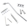 Pxyelec Chrome Electric Guitar Tremolo Bridge with Bar Double Strat