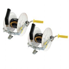 LYDITE Electric Fence Wire Reel Rope Winder Portable String Reel with Crank, Geared Polywire Reel 3:1 with Reel Stabilizer 2Pcs
