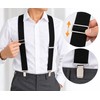 Adjustable X-Back Suspenders for Pants – Elastic 4-Clip Design for