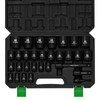 TecoTek 30 Pieces 1/2-Inch Drive Shallow Metric Impact Socket Set,