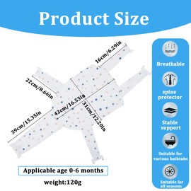 Newborn Bath Pillow, Bath Pillow for Newborns, Bath Net Seat Insert, Adjustable Bath Seat Support, Bathtub Reducer, Bath Net Seat Insert
