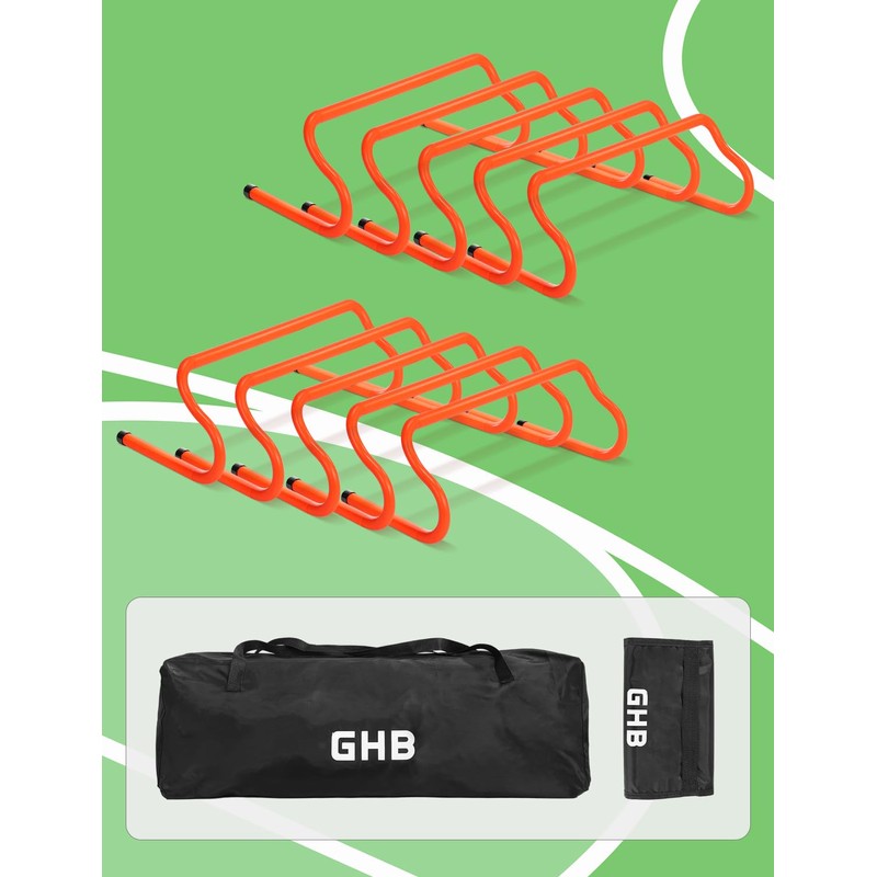 GHB 10 Pack 8" Agility Hurdles Speed Agility Training Hurdles,