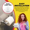 Qualihome White Universal Plastic Spring Loaded Toilet Paper Roll Holder