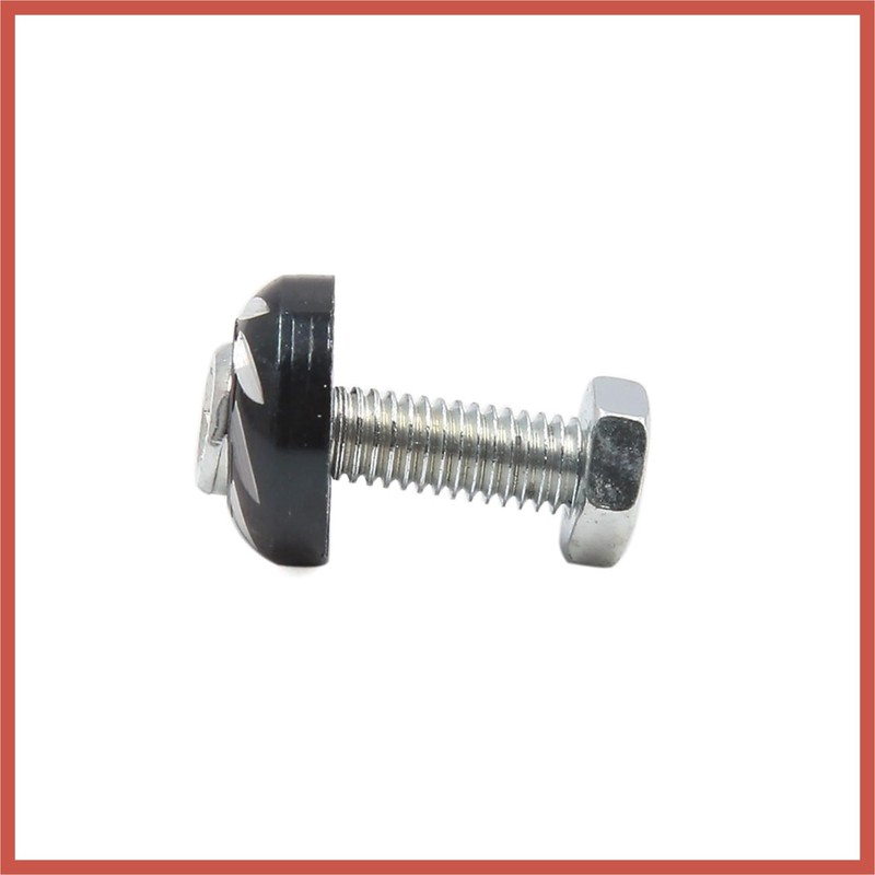 ACROPIX 4pcs Black 6mm Thread Diameter Motorcycle License Plate Frame