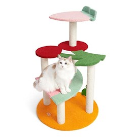 VETRESKA 41.3 Inches Multi-Level Cat Tree Cat Tower with Fruit-Shaped Platform and Sisal-Covered Scratching Posts, Indoor Cats Furniture for Large Cats, Kittens