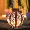 MAGGIFT 2 Pack Hanging Solar Lanterns Outdoor - Vintage Solar
