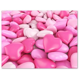 Small World Greetings Pink Hearts Bliss Cards 12 Count - Blank Inside with Envelopes - A2 Size (5.5"x4.25") - Valentine’s Day, Mother’s Day, and More