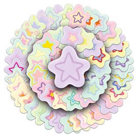 50 Packs Star Stickers Water Bottles Laptop Phone Computer Guitar Skateboard Hydroflasks Star Vinyl Sticker Waterproof Aesthetic Trendy Decals for Kids Teens Girls Adults