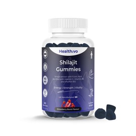 Shilajit Gummies – UK Manufactured, 14,000mg High Strength with 20% Fulvic Acid, Vitamin C, B6 & B12 | 60 Vegan Gummies | Strawberry Burst Flavour