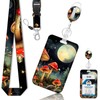 ID Badges Case with Breakaway Lanyards,Cute Badge Holder with Retractable