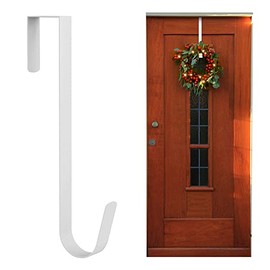 ANSIO Christmas Wreath Hanger for Front Door, 12.5'' /31.7cm Wreath Holder for Christmas Decor - Pack of 1 - White
