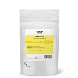 Mr.P Ingredients Citric Acid 500g Anhydrous Food Grade Gluten Free Non-GMO Halal Kosher No additives Resealable Pouche
