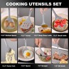 YJHOLE 17pcs Kitchen Utensils Set with Sharp Stainless Steel Knives