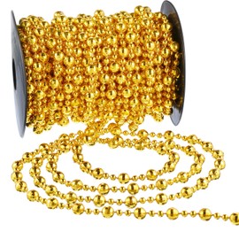 Pangda 49 Feet Christmas Tree Beads Garland Strands Chain for Christmas Wreath Decoration Table Centerpiece (Red)