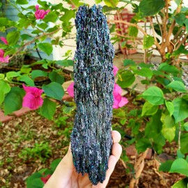 Sublime Gifts Carborundum Silicon Carbide Rainbow Mineral Specimen - Crystal Healing Reiki Stone Metaphysical Free Formed Chakra - carborundum - Piece #4