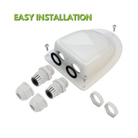 NuEnergy The Original Solar Dual Cable Gland Waterproof Box Solar Panel Roof Mount Tool 6-12mm RV Solar Accessories Entry Cable Glands Perfect for Exterior, Roof, Van, Boat, Vehicle Or House System
