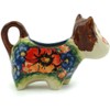 Polish Pottery Cow Shaped Creamer 2 oz Bright Beauty UNIKAT