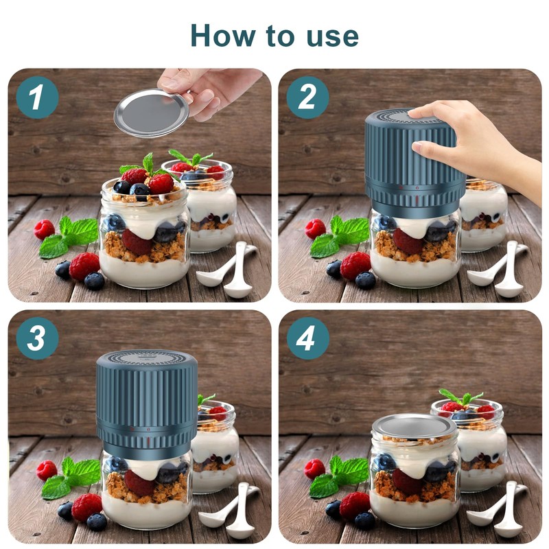UNERVER M12 Smart Electric Mason Jar Vacuum Sealer - Auto