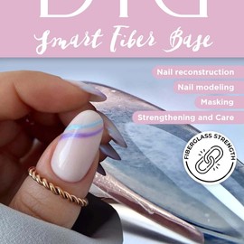 Premium Fibre Base Gel, Didier Lab, For Damaged Nails, Nail Enhancer, For UV Lamp, White Masking Gel Base, Modern Super Texture Technology, Easy to Shape, Manicure, Fibreglass Gel